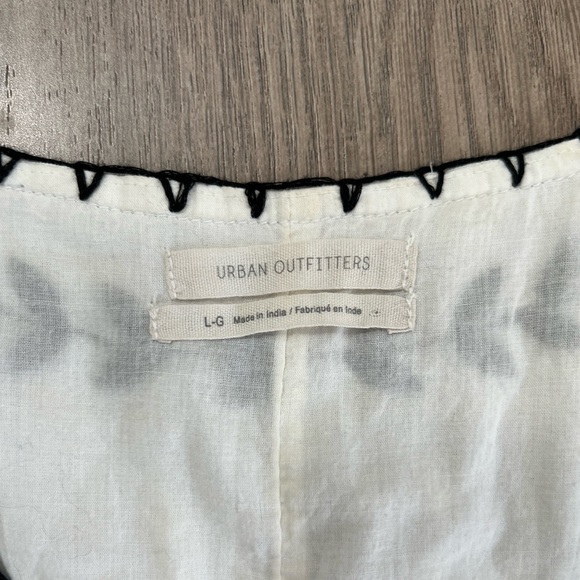 URBAN OUTFITTERS Embroidered Linen Blend Sleeveless Mini Shift Dress Size Large - Picture 6 of 7
